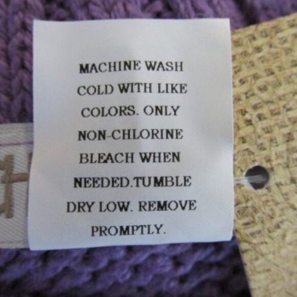 CHEROKEE WOMEN'S SIZE L SWEATER LAVENDER TUNIC CREW NECK CABLE KNIT NWT - Picture 11 of 11